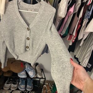 Garage Heather Gray Button-Up Cardigan